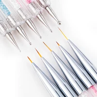 5 Pcs/Sets Nail Art Pen 2 In 1 Double Ends Dotting Drawing Painting UV Gel Liner Polish Brush Set Nail Art Dotting Tools 1