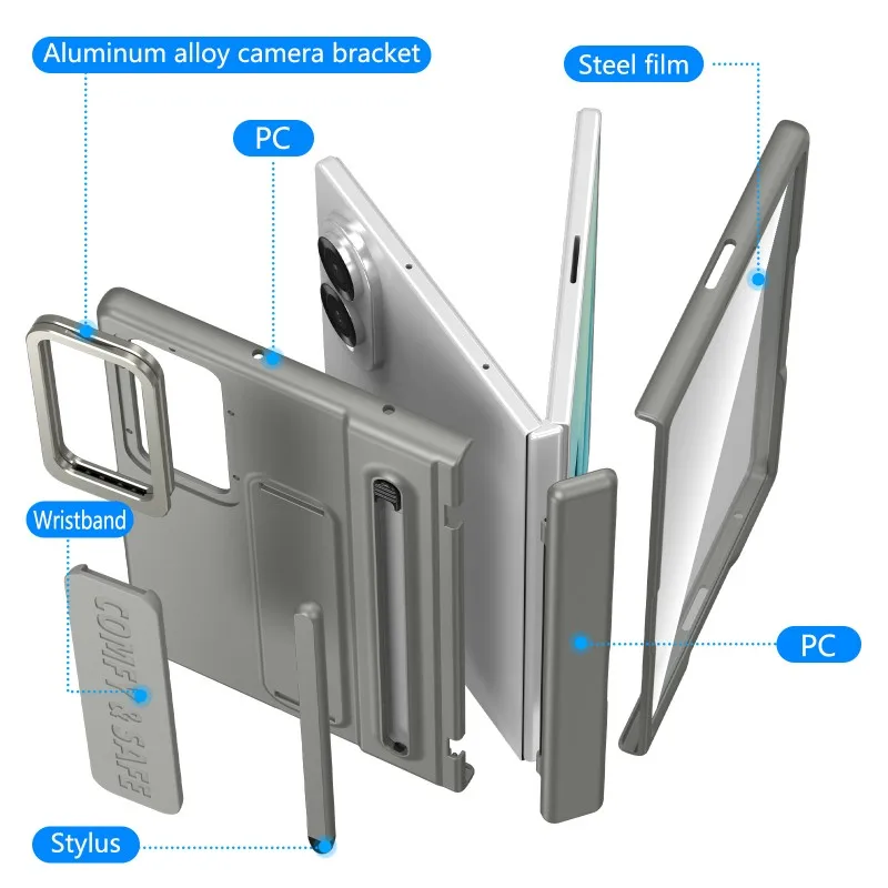 Ultimate All-in-One Phone Case with HD Film, Lens Holder, and Pen