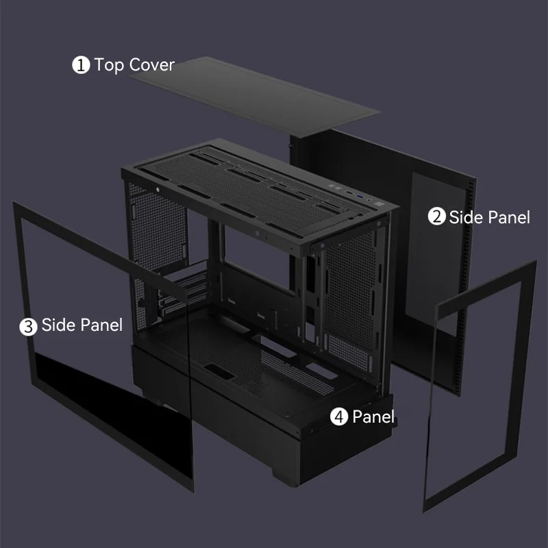 Xuanwu PRO PC Case Sea View Room Gaming Computer Desktop M-ATX Motherboard Support 360 Water Cooling 4090 Graphics Card pc case pc chassis computer chassis frame