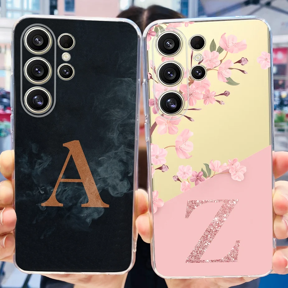 Luxury Soft Shell Phone Cover with Stylish Letter Design