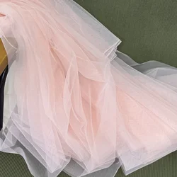 Elegant Red Wine Hanging Mesh Fabric for DIY Wedding and Festival Decor (Soft Pink)
