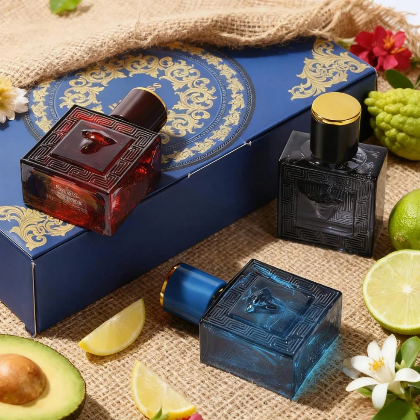 Original 90ml Men's Perfume Gift Box 3pcs Set Fascination Man Colognes Scent Lasting Woody Floral Fragrance Eau De Parfums Homme, view 5