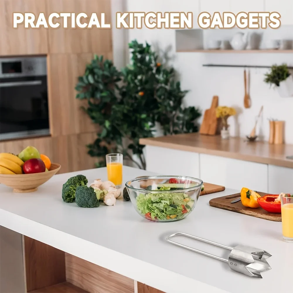 304 Stainless Steel Fruit Corer, Dishwasher Safe Kitchen Gadget for Easy Coring of Pepper, Apple, Tomato, Safe & Efficient Tool