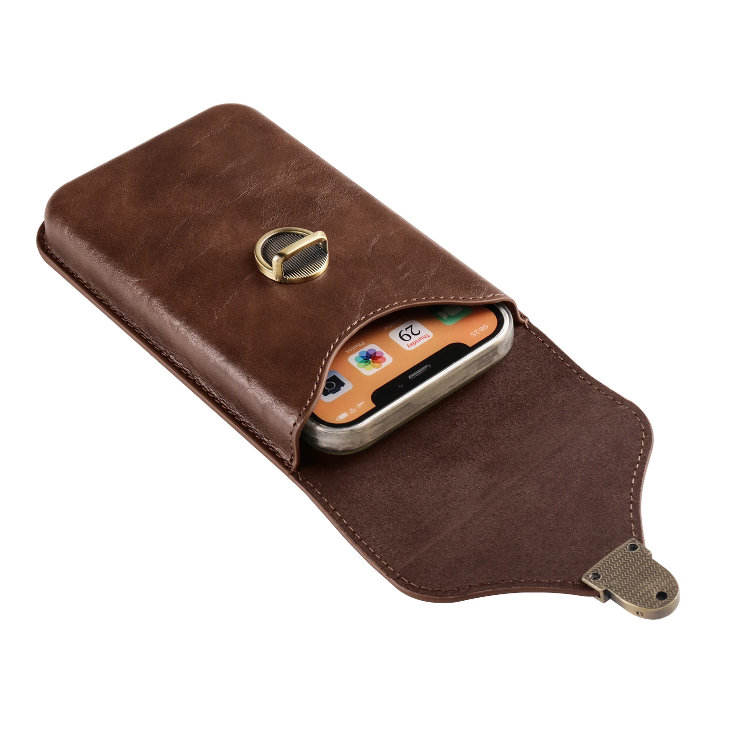 Men's Leather Phone Belt Clip Case Waist Bag Holster Pouch