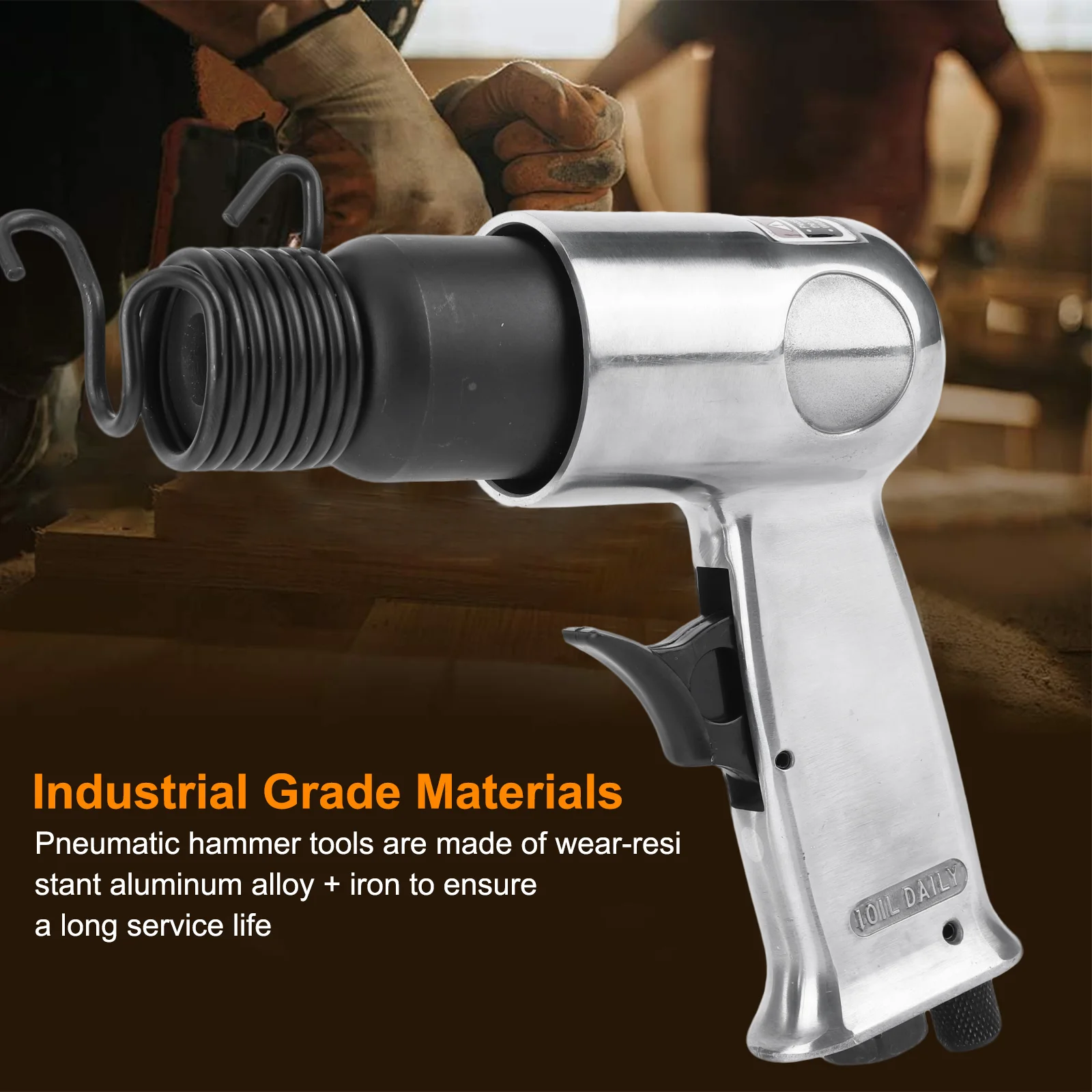150 MM Air Hammer Kit 4500 BPM Pneumatic Shovel Spring & Fitting Air Chisel Pneumatic Shovel Tool for Automotive & Metal Work
