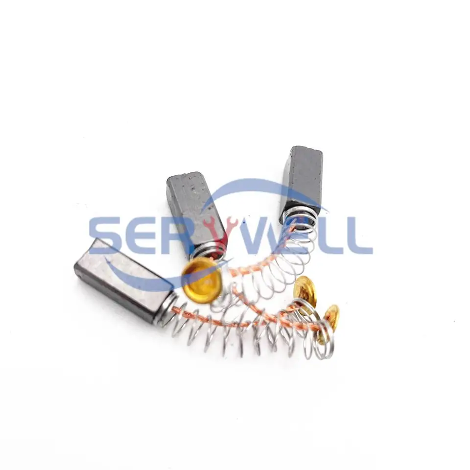 2 Spazzole Di Carbone Per Motore Parkside PBH 1500 A1 - 6x10x14mm, Ricambi Originali - Foto 3