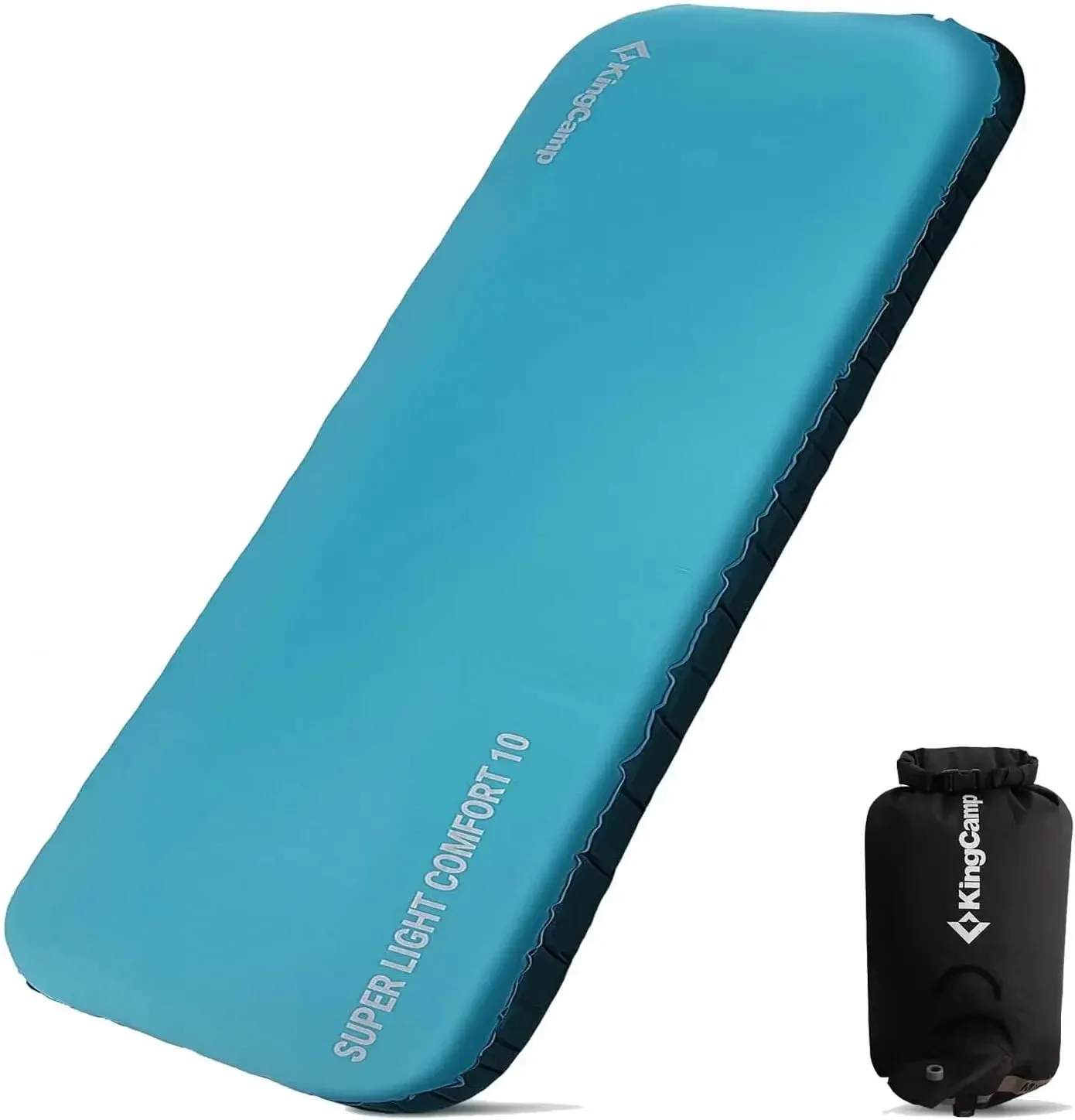 Ultrathick Self-Inflating Camping Mat-4" Memory Foam Sleeping Pad for Backpacking, Traveling, Hiking, Car Camping-L