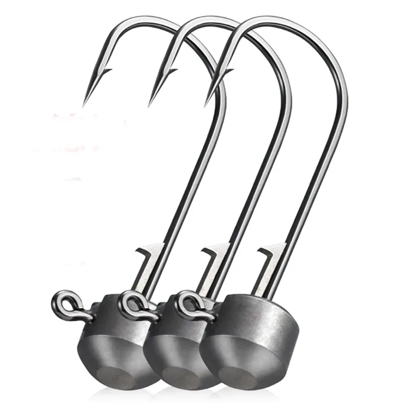 2pcs Tungsten Fishing Hooks 1.1g To 4.2g Tungsten Head Jig Barbed