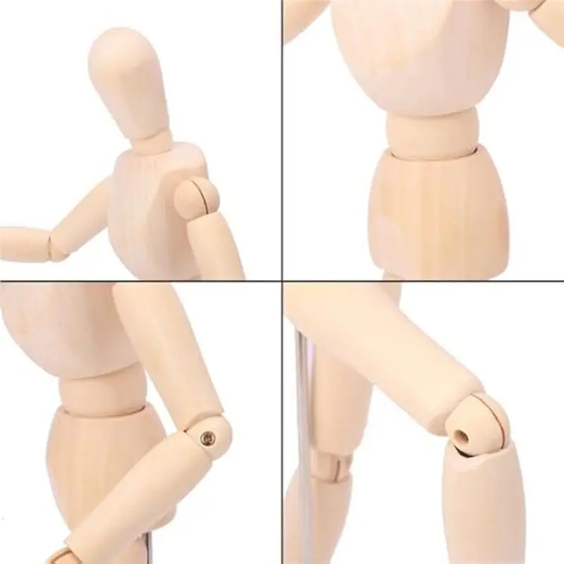 A95G 5팩 아트 피규어 모델-12인치 나무 마네킹, 스케치, 페인팅 및 포즈 조정이 가능한 그림용 유연한 마네킹