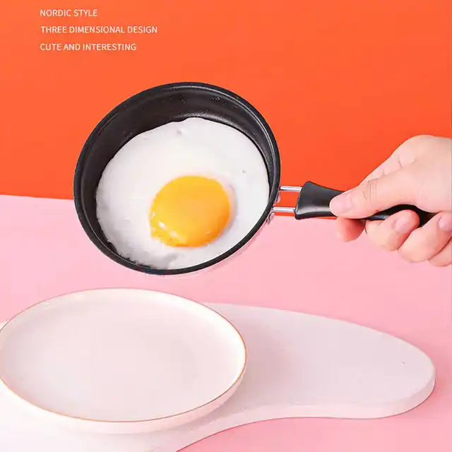 Mini Round Random Color Frying Pan Portable Small Non-Stick Fried Eggs  Skillet Simple Aluminum Cooking Tool - AliExpress