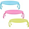 Round Foldable Kitchen Accessory Steaming Dish, Environmentally Friendly Tray Rack, for Microwave Oven 5