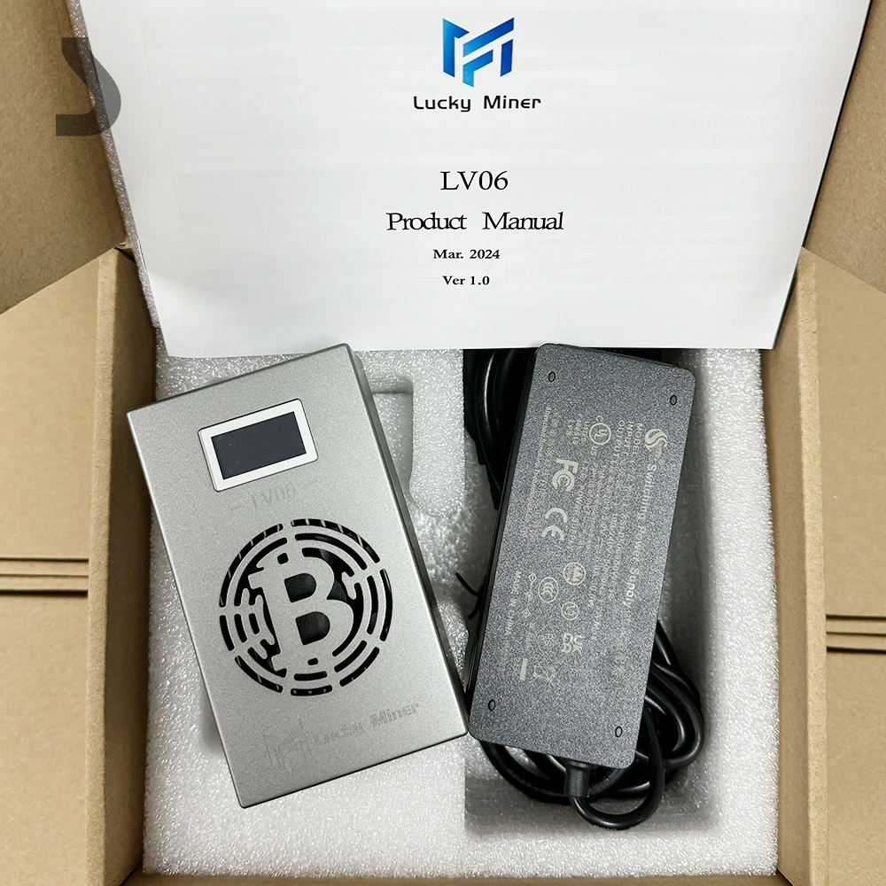 행운의 채굴기 v6 사일런트 채굴기 기계, 504GH/S LV06 BM1366 SHA256 BTC BCH BSV DGB 솔로 채굴기