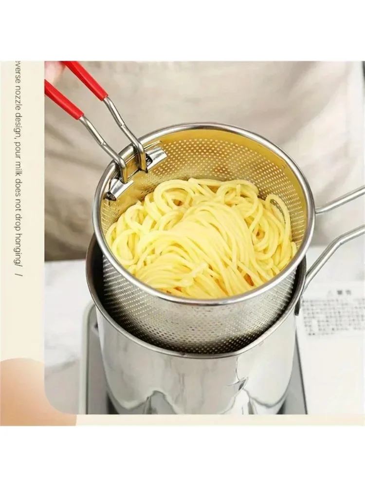 Stainless Steel Fryer with Filter Screen for French Fries Chicken Wings