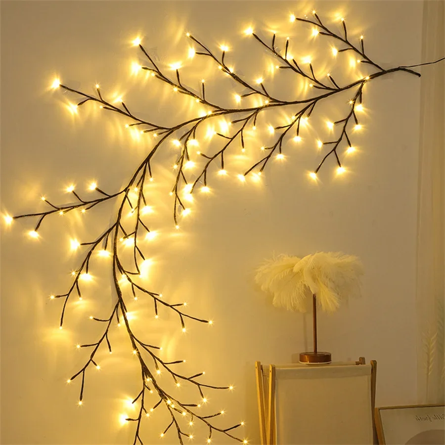 

Willow Vine Lights 144 LEDs 7.5FT Christmas DIY Tree Branches Light Garland Lighted Twig Vine Fairy Light for Walls Decor