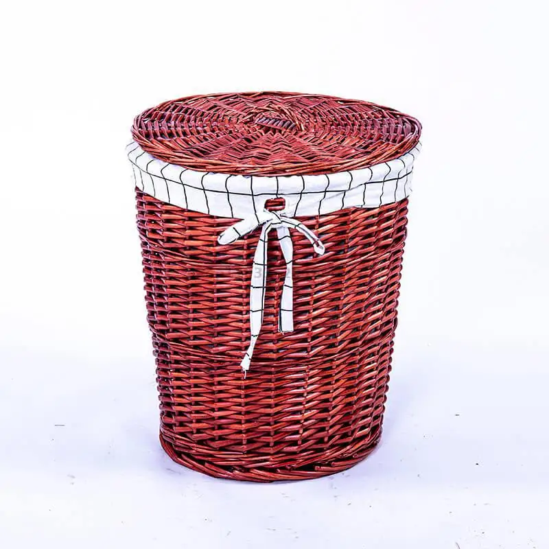 Rattan Laundry Basket Basket For Laundry Storage Basket With Cover Household Woven Laundry Basket 6