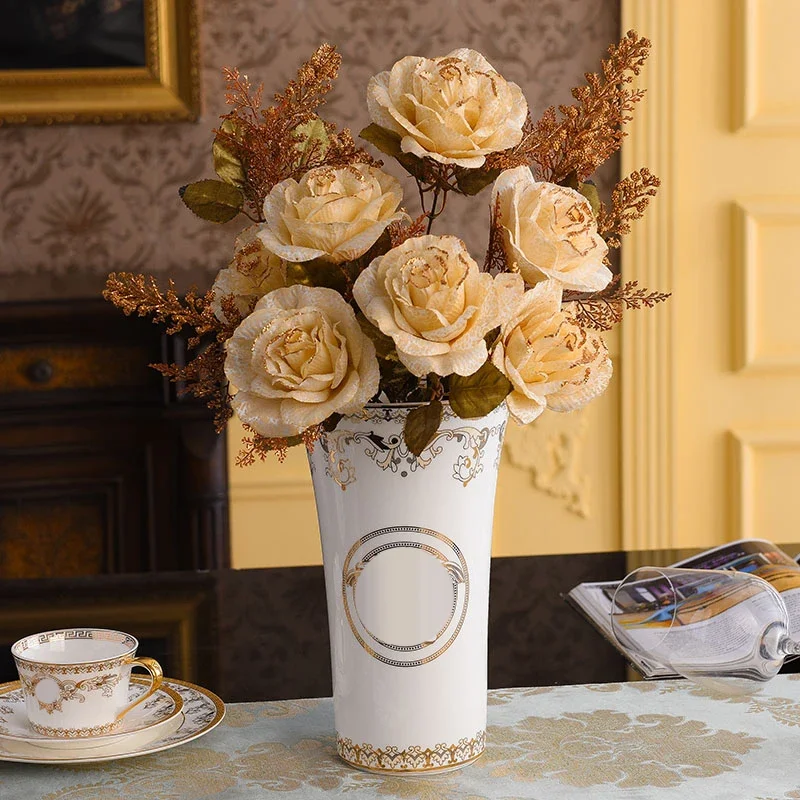 Retro Flower Pot Ceramic Vase Grass Garden Tool Stores Necessaries Special Design Royal Style Handpainted Element ceramic flower pot