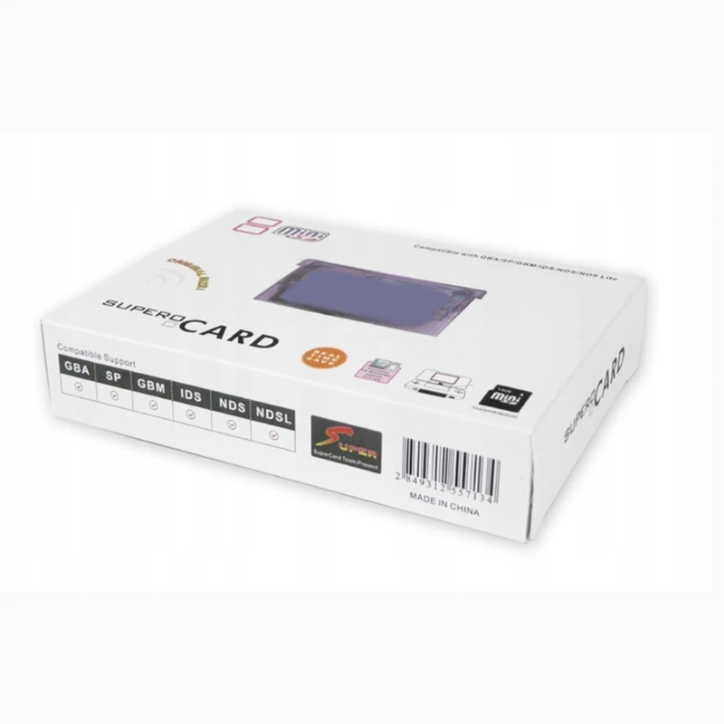 Super-Card Cartucho Adaptador para GBA-SP IDS, Mini SD-Flash Card, Dispositivo de Backup Game, USB Flash Drive, NDS-NDSL, 45BA, 2GB