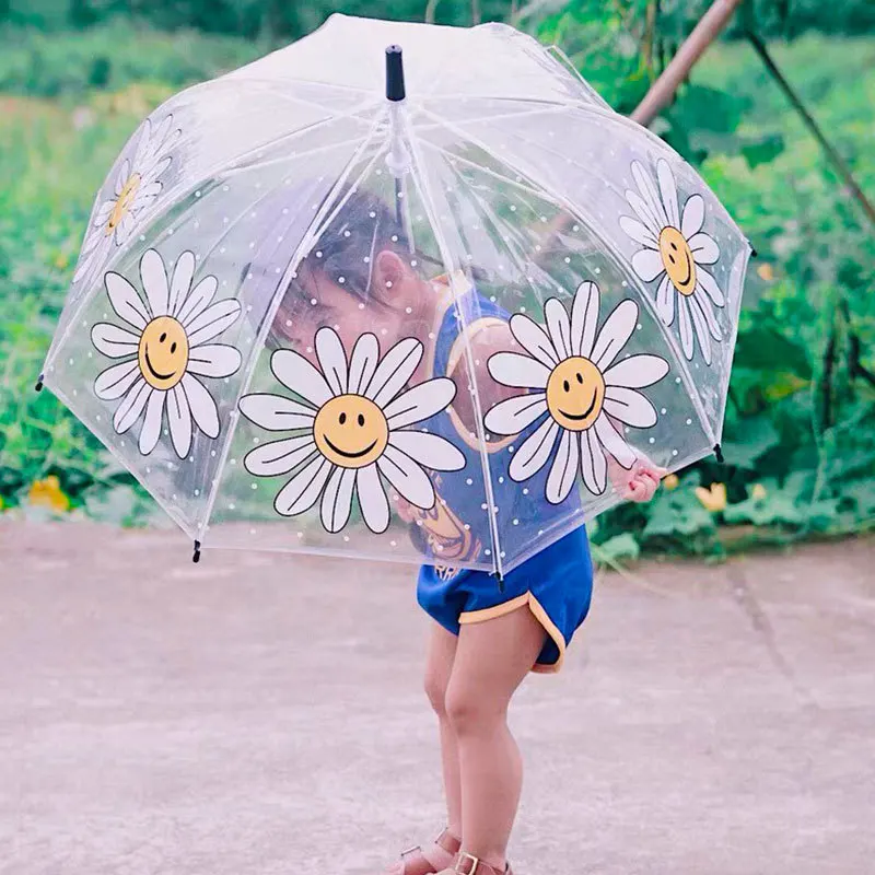 Adorable Alpaca Kids' Transparent Umbrella For Sunny Days