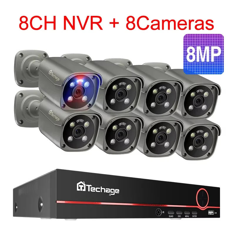 8CH 8Pcs 8MP Camera