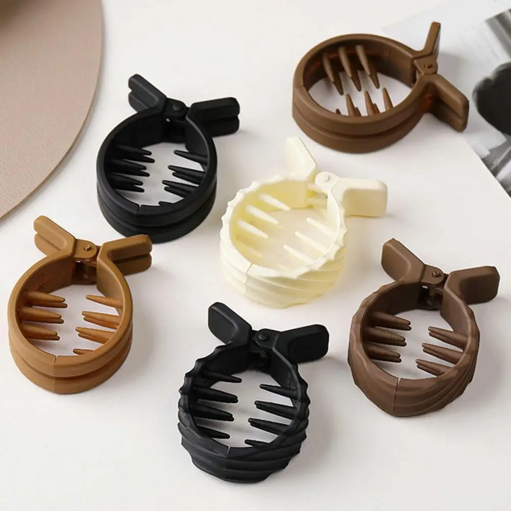

Lightweight Fashion Solid Color Women Hair Bun Claw Clip Mini Ponytail Hair Clip Elegant for Outing