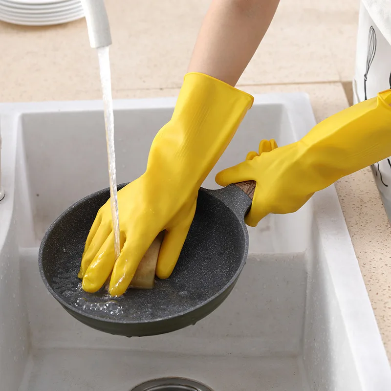3 Pair, Premium Household Cleaning Gloves, Waterproof Kitchen Dishwashing Gloves, Non-slip Housework Durable Laundry