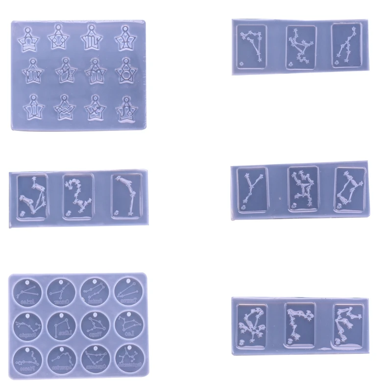 

MXME Silicone Mold with Holes Multi-Purpose Resin Crafts Casting Molds