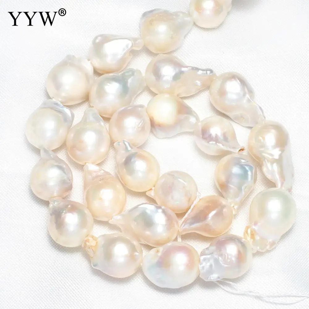 11-13mm Cultured Baroque Freshwater Pearl Beads Aa Natural White For Making Jewelry Diy Necklace Bracelet Earrings Accessories