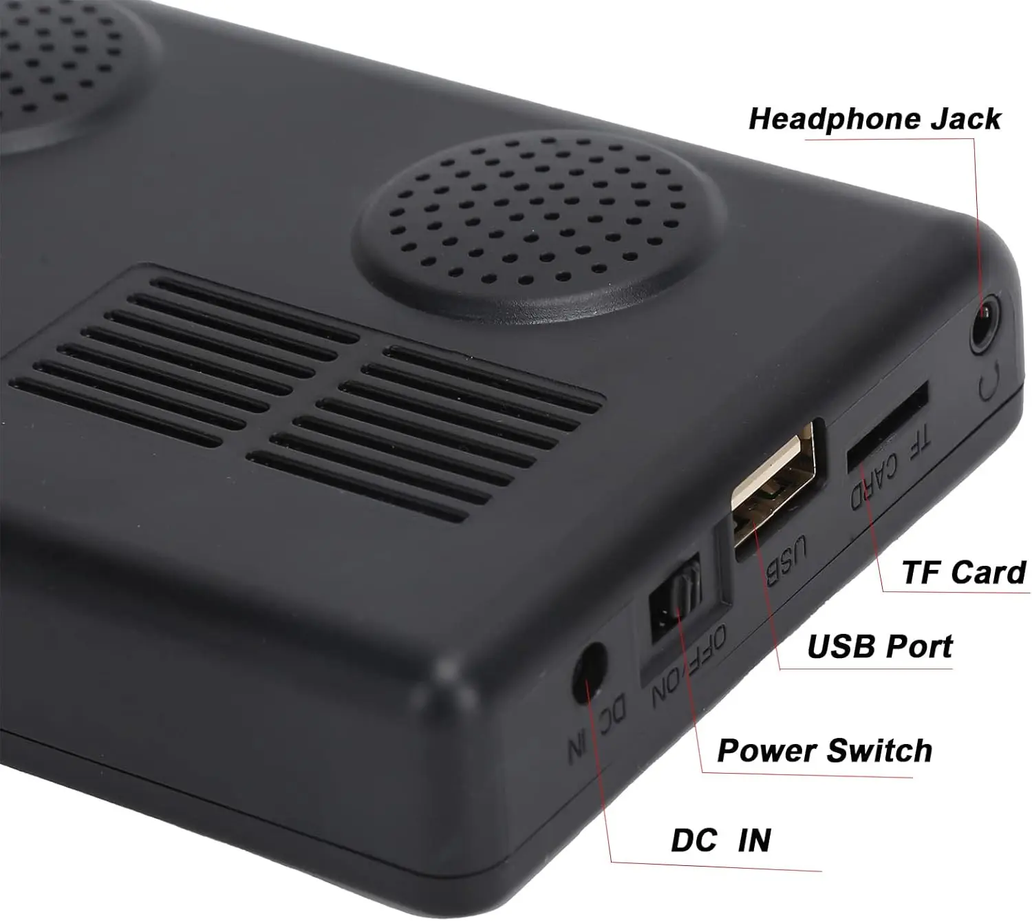 5'' Portable Mini Digital TV, 1080P 2 in 1 with FM Radio, Rechargeable Battery, USB, Headphone Jack, Memory Card Slot, for