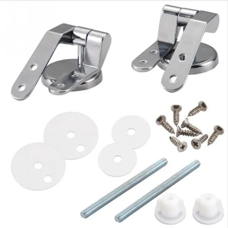 Toilet Seat Accessories Toilet Hinge Replacement Zinc alloy Seat Hinge flush toilet cover mounting connector toilet lid hinge mounting fittings Replacement Toilet Screw Parts