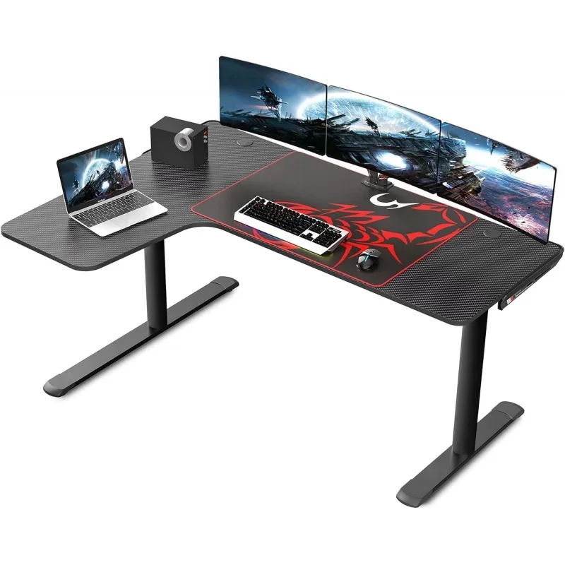 

EUREKA ERGONOMIC L Shaped Gaming Desk, 60 Inch L60 Home Office Corner PC Computer Gamer Table Large Writing Workstation Gifts