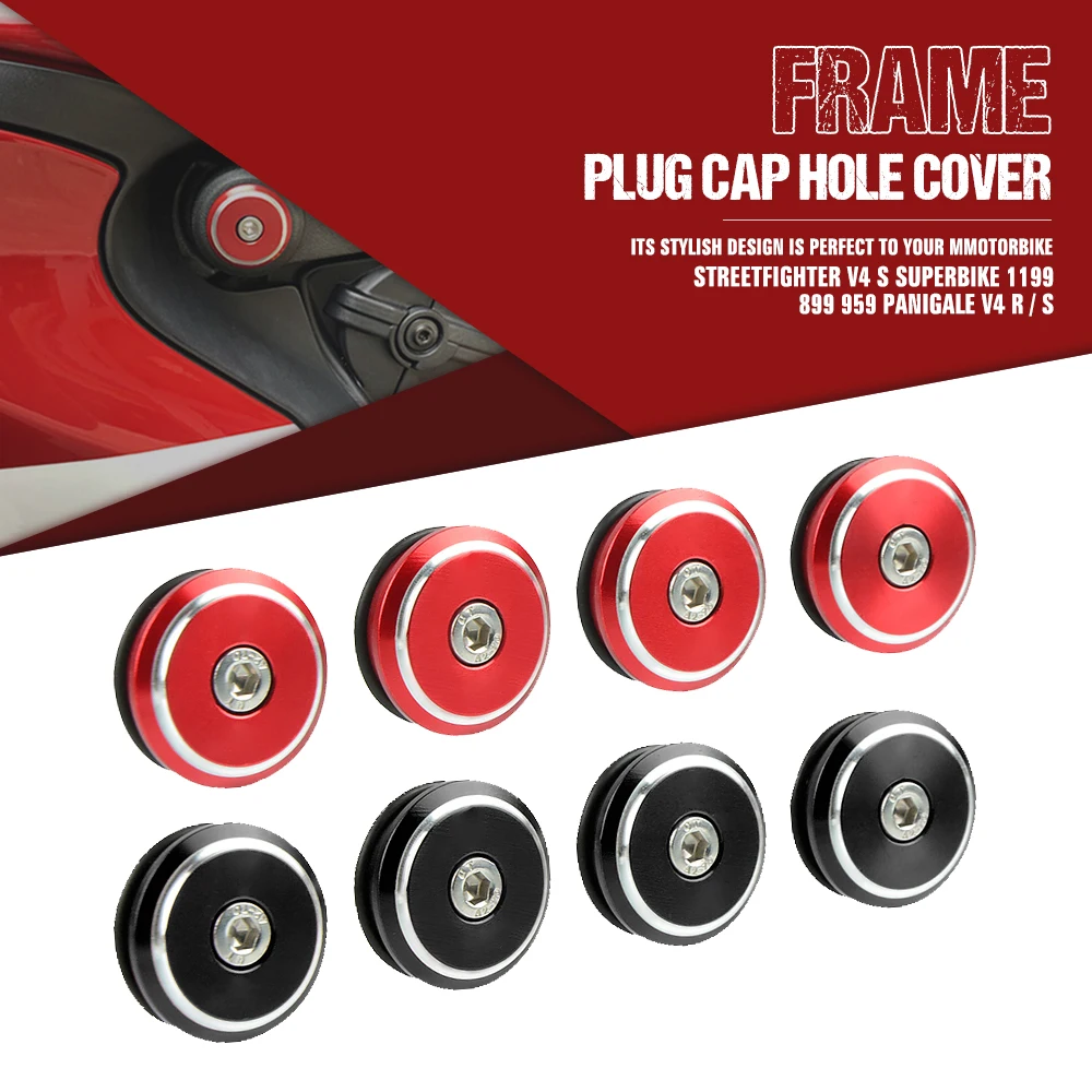 

Motorcycle Frame Hole Cap Cover Fairing Guard For Ducati SUPERBIKE Panigale 899 959 1199 1199S 1199R 1299 1299S 1299/1299 S V4