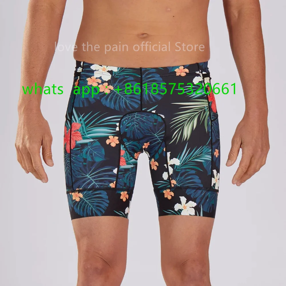 Zootekoi Men Cycling Shorts Triathlon Strapless Shorts Ropa Ciclismo Lycra Bicycle Swimming Running MTB