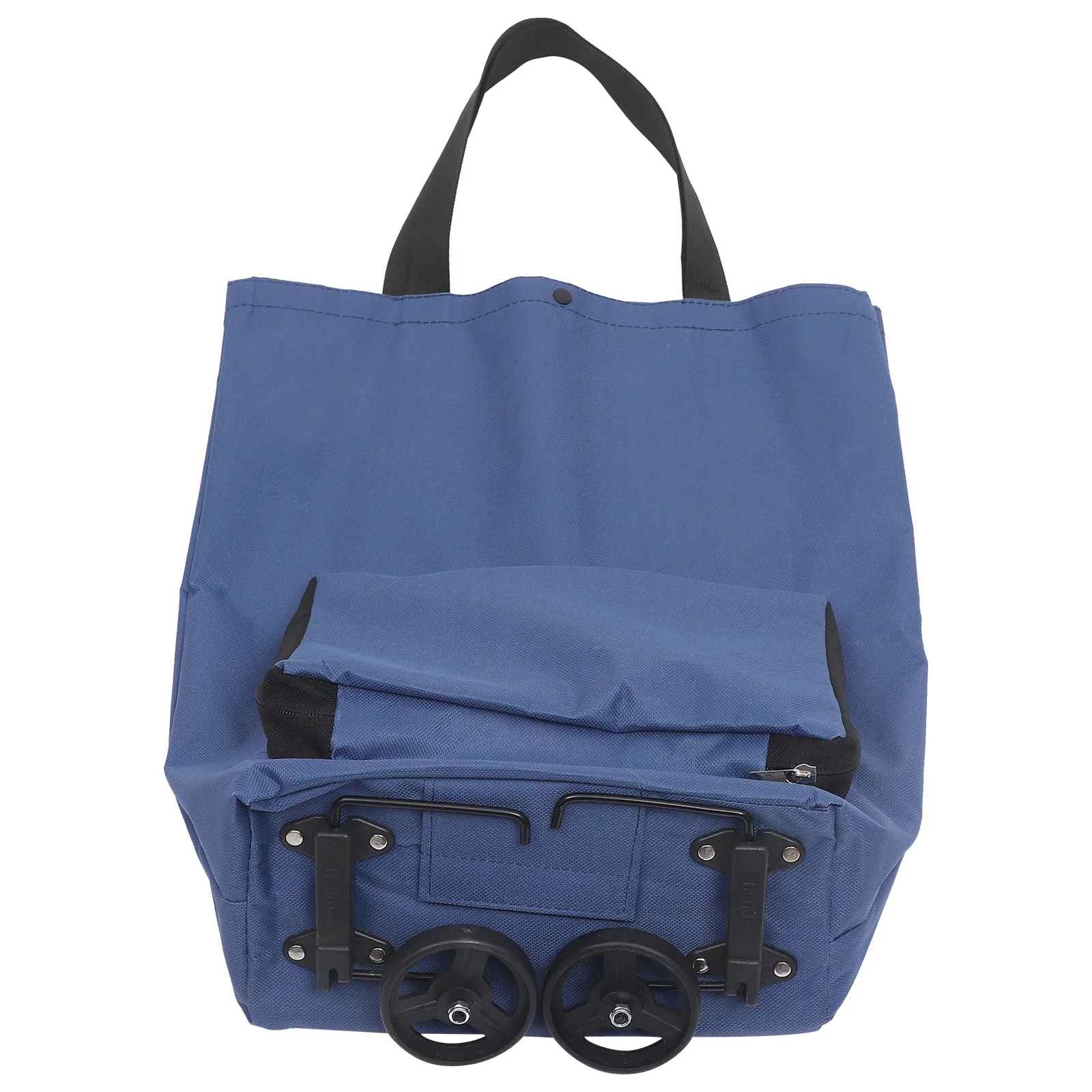 

Trolley Bag on Wheels Bags Shopping Cart Collapsible Storage Pulley Reusable Grocery Tote Rolling