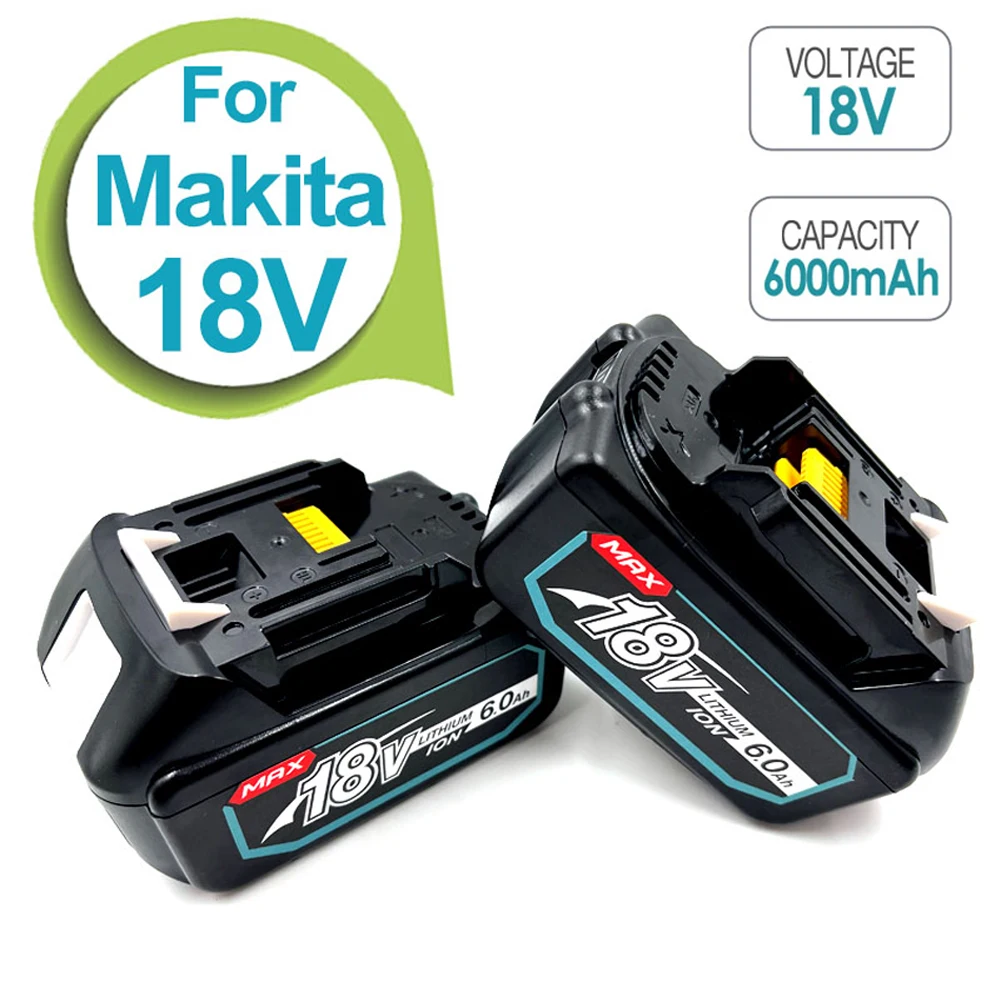 

100% Оригинальная Аккумуляторная батарея Makita 18 в 6000 мАч для электроинструментов с зеркальной заменой Li-Ion LXT BL1860B BL1860 BL1850 BL 1830