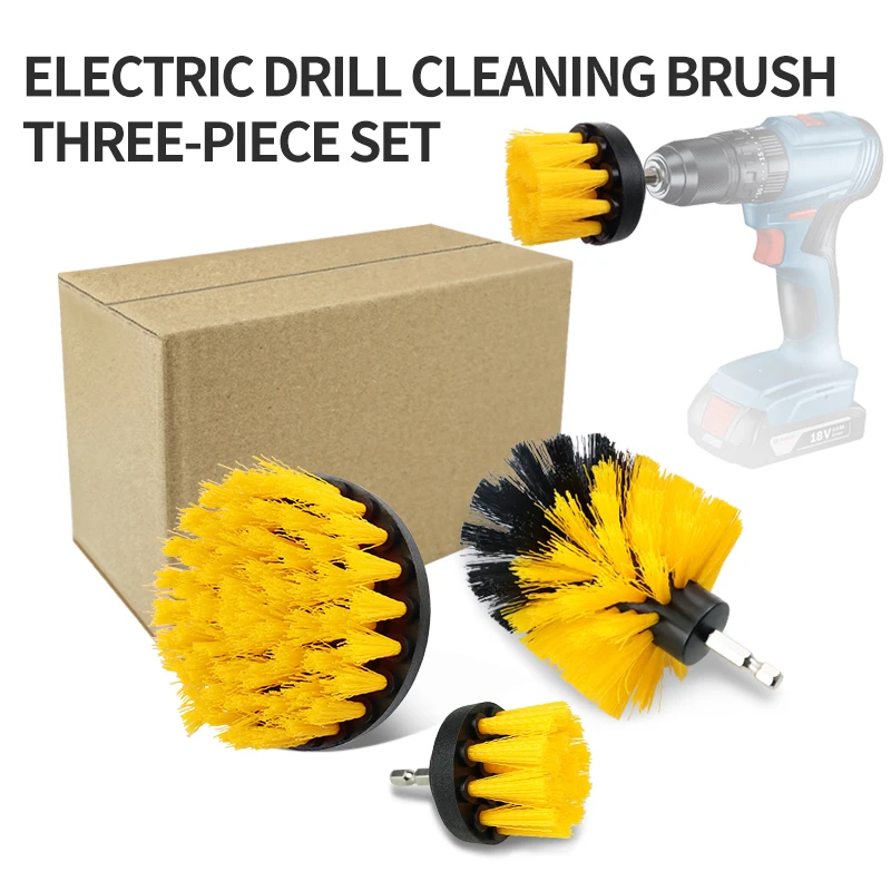 Dropship 3Pcs/Set Drill Brush Power Scrubber Cleaning Brush For