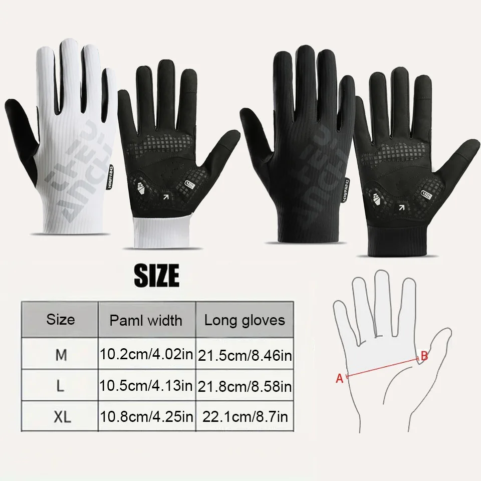 Unisex Full Finger Breathable Cycling Gloves - Anti-Slip & Shock Absorbing for Outdoor Summer Riding