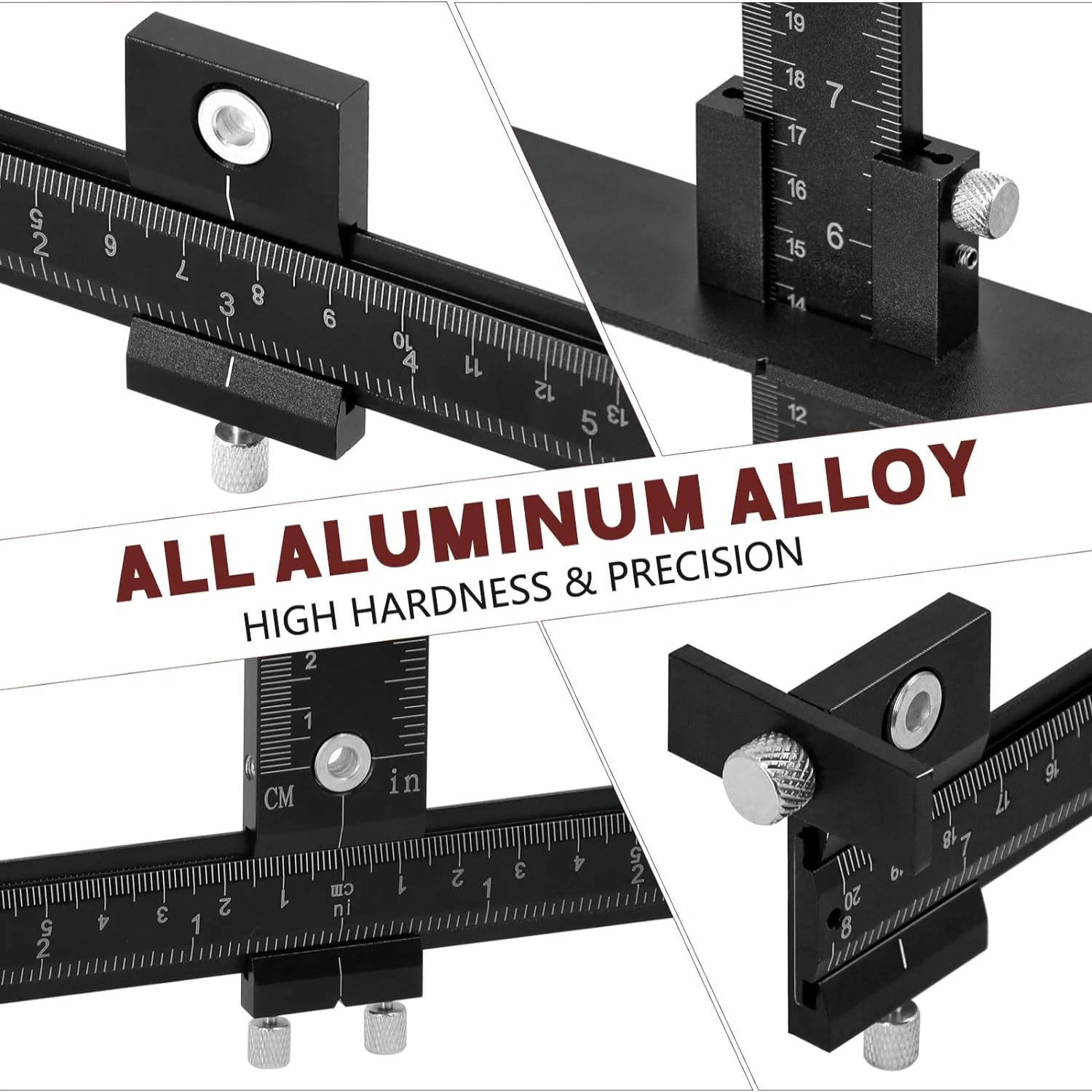 Aluminum Precision Cabinet Handle Jig Template Tool-Fast, Accurate, and Durable for Easy Installation of Handles and Pulls on
