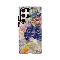 Kawaii Cat Collage Glossy Phone Case - Double - Layer Back Cover - Samsung S24 PLUS5G (FR)