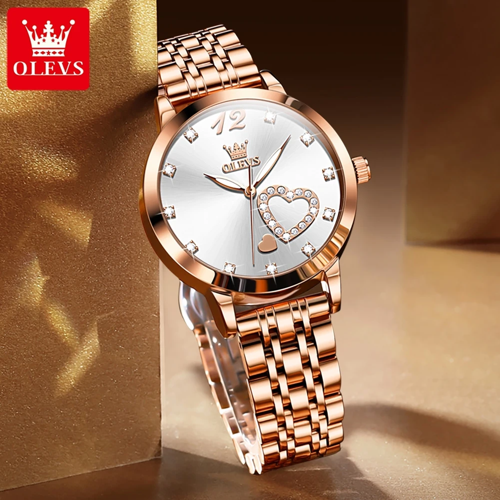 OLEVS 5189 Woman Watch Top Brand Fashion Diamond Scale Quartz Watch For Women High Hardness Coated Mirror Waterproof Wristwatch
