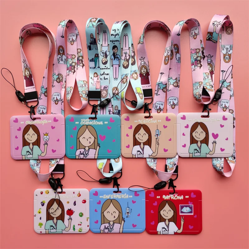 Card Holder ID Card Case ID Card Holder Doctor Nurse Women's Lanyards