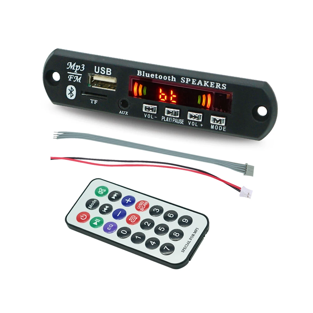 Audio MP3 Player MP3 Player Decoder Board 5V 12V Bluetooth5.0 Amplifier Car FM Radio Module Support FM TF USB AUX