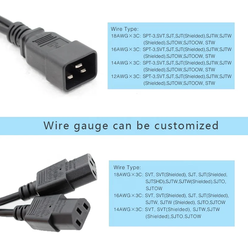 de alimentacao personalizado dividir para 2 iec c13 ac cabo alimentacao 02