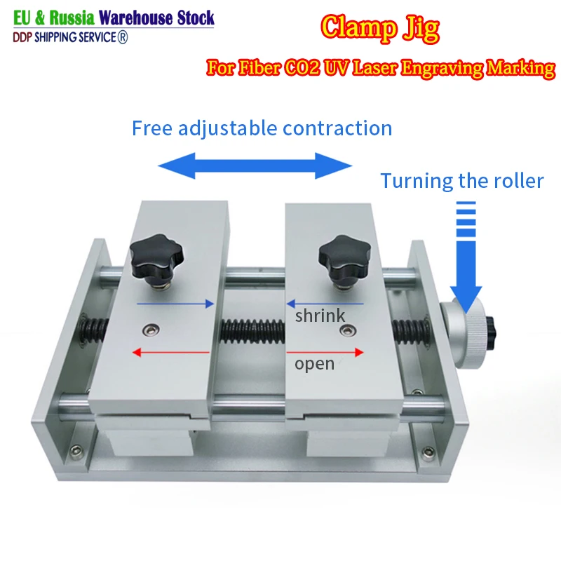 

Micro Adjustable Desktop Movable Clamp Jig For Fiber CO2 UV Laser Engraving Marking Cutting Use Big Small Size With Tray