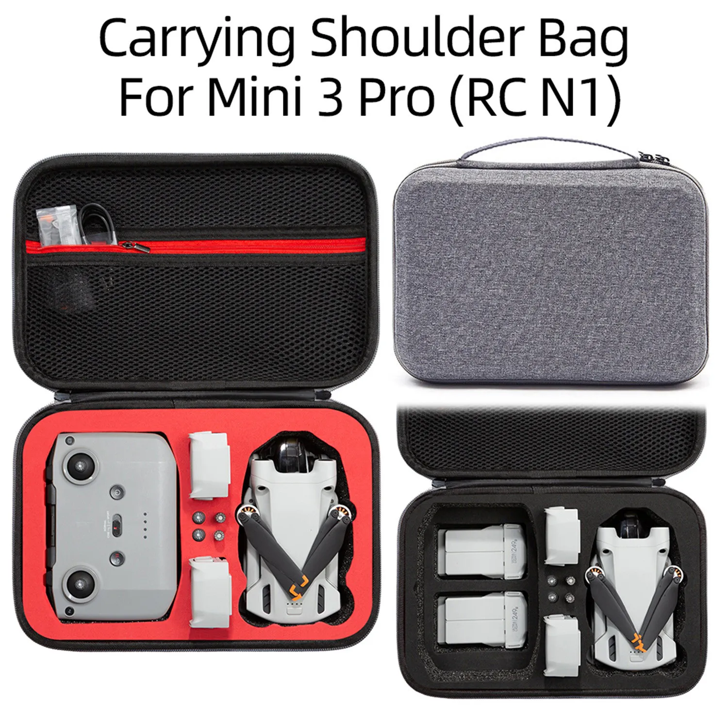 For Dji Mini 3 Pro Large Capacity Portable Carrying Case Travel
