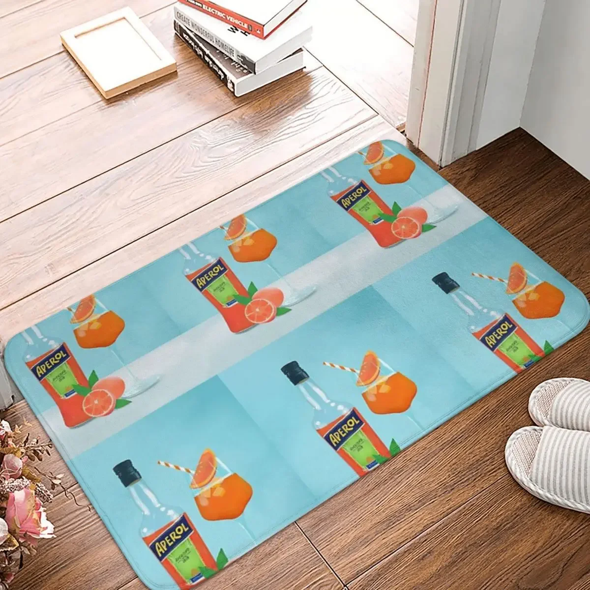 

Aperol Spritz Doormat Rug Carpet Mat Footpad Polyester Non-slip Water Oil Proof Entrance Kitchen Bedroom Balcony Toilet