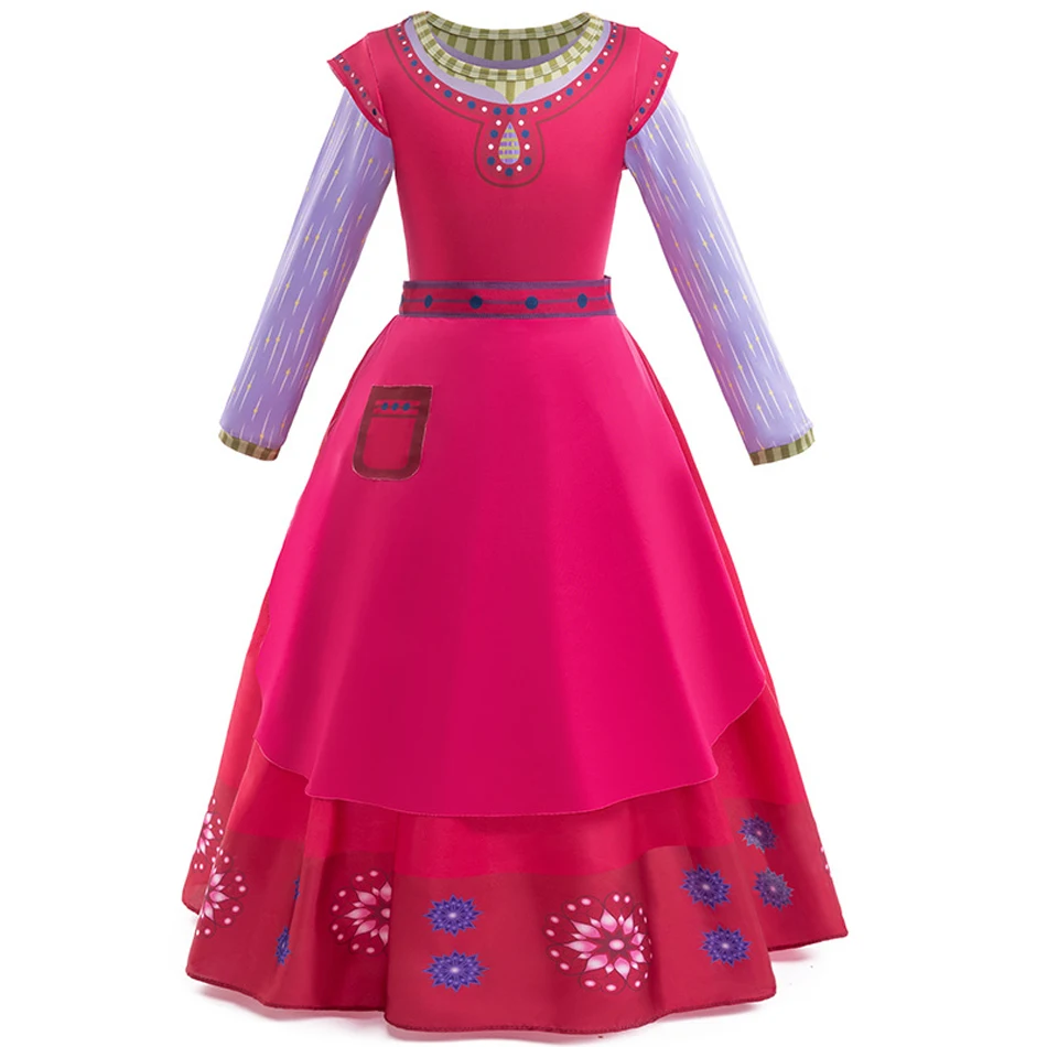 Princess Movie Wish Asha Cosplay Dress Kids Girl Fancy Costume Carnival Party Birthday Ball Gown Boy King Cloak Outfit Halloween