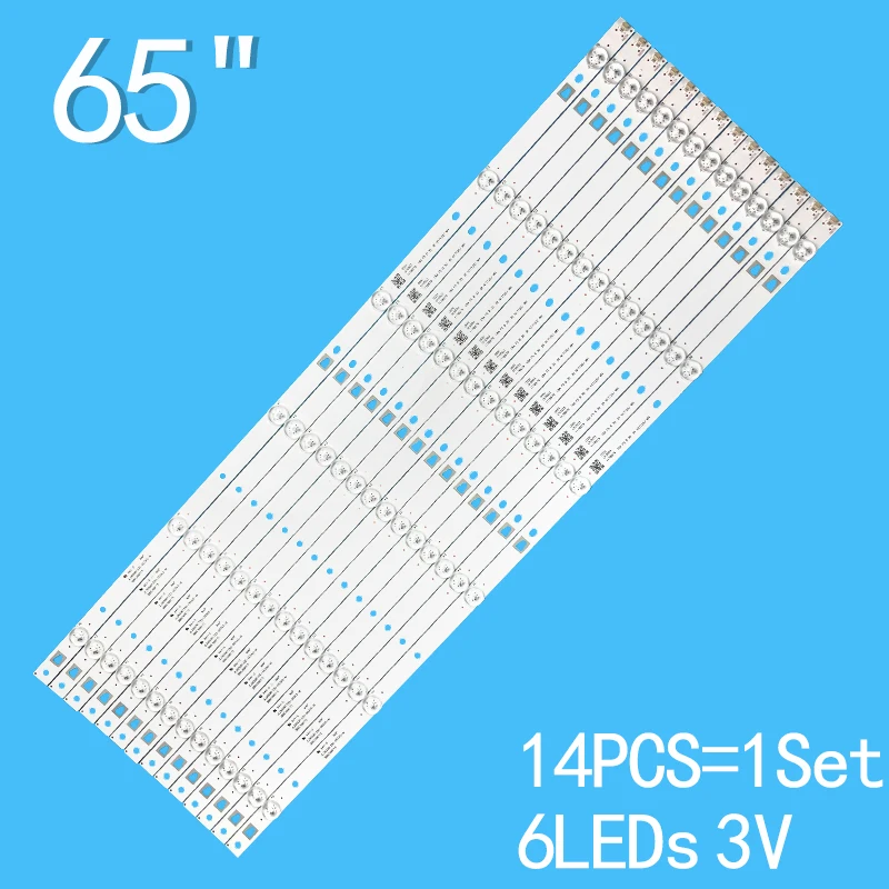 LED Backlight Strip For Hisense 65H6D 65M5040UW LED65W20 65EC500U JL.D65061330-003AS-M