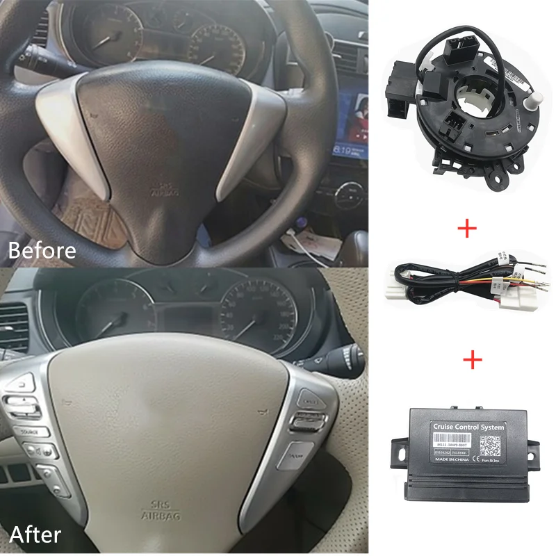 Steering Wheel Cruise Control Bt Switch With Cable For Nissan Tiida Sentra Sunny Livina Almera
