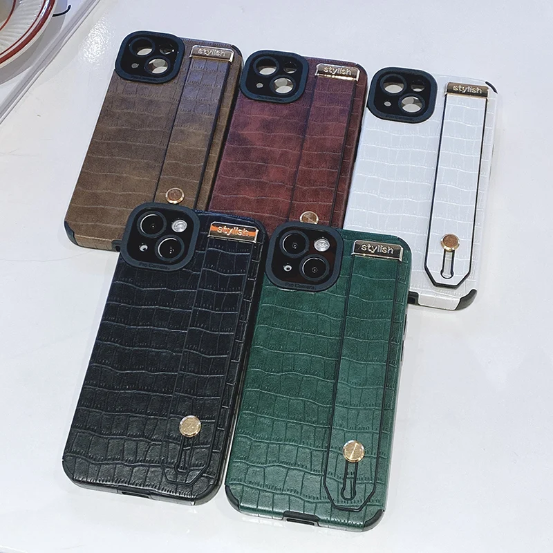Soft PU Leather Wristband Case For iPhone