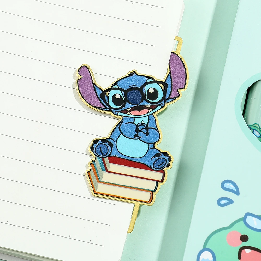 Bookmarks Stationery Supplies Metal Bookmark Cute Stitch Book Marks Cartoon Anime Fans Gifts Collect Metal Bookmarks Gifts From Parents to Kids Toys for Students Stationery